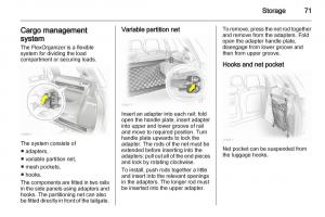 Opel-Zafira-B-owners-manual page 71 min