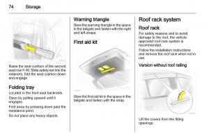 Opel-Zafira-B-owners-manual page 74 min