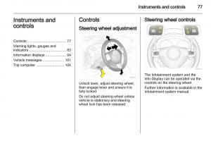 Opel-Zafira-B-owners-manual page 77 min