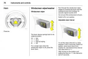 Opel-Zafira-B-owners-manual page 78 min