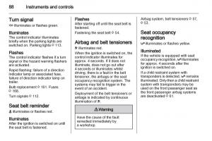 Opel-Zafira-B-owners-manual page 88 min