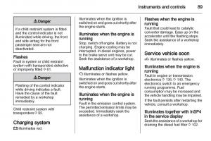 Opel-Zafira-B-owners-manual page 89 min