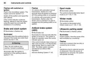 Opel-Zafira-B-owners-manual page 90 min