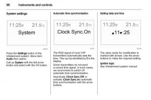 Opel-Zafira-B-owners-manual page 96 min