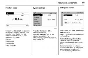 Opel-Zafira-B-owners-manual page 99 min