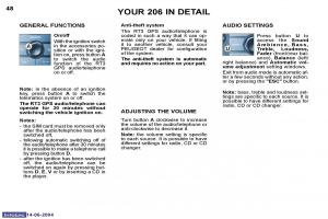 Peugeot-206-owners-manual page 114 min