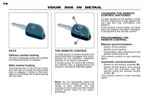 Peugeot-306-owners-manual page 100 min