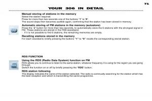 Peugeot-306-owners-manual page 92 min