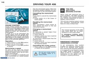 Peugeot-406-owners-manual page 40 min