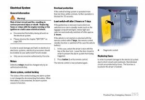 Porsche-Boxster-987-owners-manual page 267 min