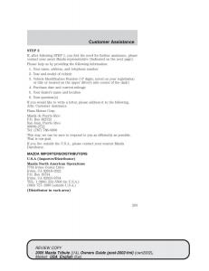 Mazda-Tribute-owners-manual page 203 min