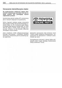 Toyota-Yaris-I-1-Vitz-Echo-instrukcja-obslugi page 289 min