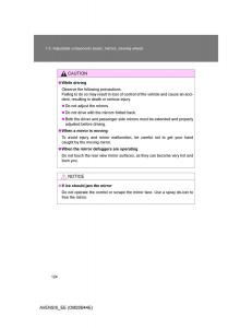 Toyota-Avensis-III-3-owners-manual page 124 min