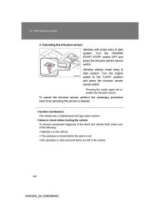 Toyota-Avensis-III-3-owners-manual page 148 min