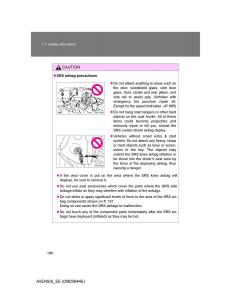 Toyota-Avensis-III-3-owners-manual page 166 min