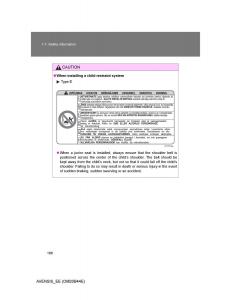 Toyota-Avensis-III-3-owners-manual page 188 min