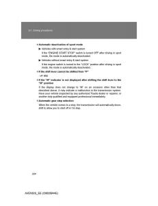 Toyota-Avensis-III-3-owners-manual page 224 min