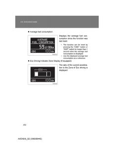 Toyota-Avensis-III-3-owners-manual page 252 min