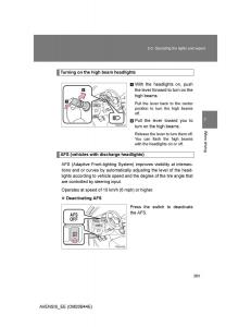 Toyota-Avensis-III-3-owners-manual page 263 min