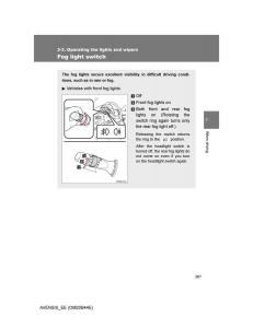 Toyota-Avensis-III-3-owners-manual page 267 min