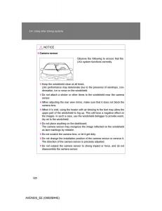 Toyota-Avensis-III-3-owners-manual page 326 min