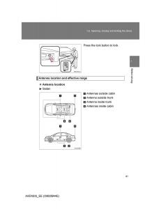 Toyota-Avensis-III-3-owners-manual page 41 min