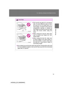 Toyota-Avensis-III-3-owners-manual page 91 min