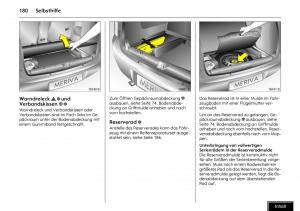 Opel-Meriva-I-1-A-Chevrolet-Meriva-Vauxhall-Meriva-Handbuch page 182 min