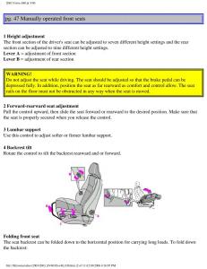 Volvo-V40-S40-owners-manual page 67 min