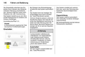 Opel-Zafira-B-Handbuch page 148 min