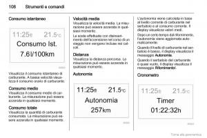 manual--Opel-Zafira-B-manuale-del-proprietario page 109 min