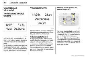 manual--Opel-Zafira-B-manuale-del-proprietario page 99 min