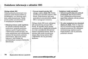 Honda-Accord-VII-7-instrukcja-obslugi page 78 min