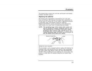 Ford-Ranger-owners-manual page 105 min