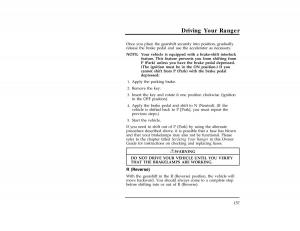 Ford-Ranger-owners-manual page 157 min