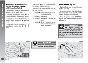 Alfa-Romeo-147-GTA-owners-manual page 109 min