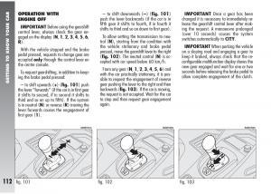 Alfa-Romeo-147-GTA-owners-manual page 113 min