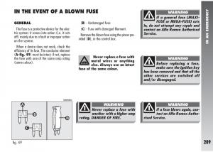 Alfa-Romeo-147-GTA-owners-manual page 210 min