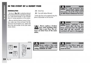 Alfa-Romeo-156-owners-manual page 235 min