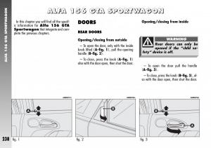 Alfa-Romeo-156-GTA-owners-manual page 239 min