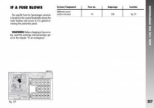 Alfa-Romeo-156-GTA-owners-manual page 258 min