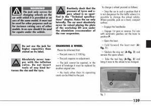 Alfa-Romeo-166-owners-manual page 160 min