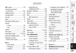 Alfa-Romeo-Brara-Spider-owners-manual page 260 min