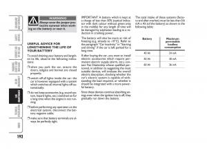 Fiat-Linea-owners-manual page 193 min