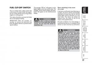 Fiat-Linea-owners-manual page 78 min