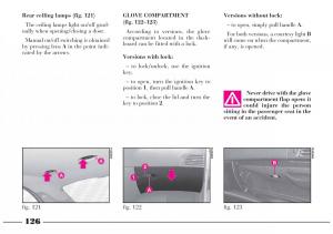 Lancia-Lybra-owners-manual page 127 min