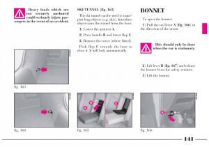 Lancia-Lybra-owners-manual page 142 min