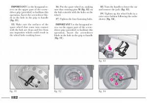 Lancia-Lybra-owners-manual page 183 min