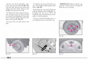 Lancia-Lybra-owners-manual page 185 min