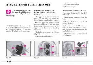 Lancia-Lybra-owners-manual page 189 min